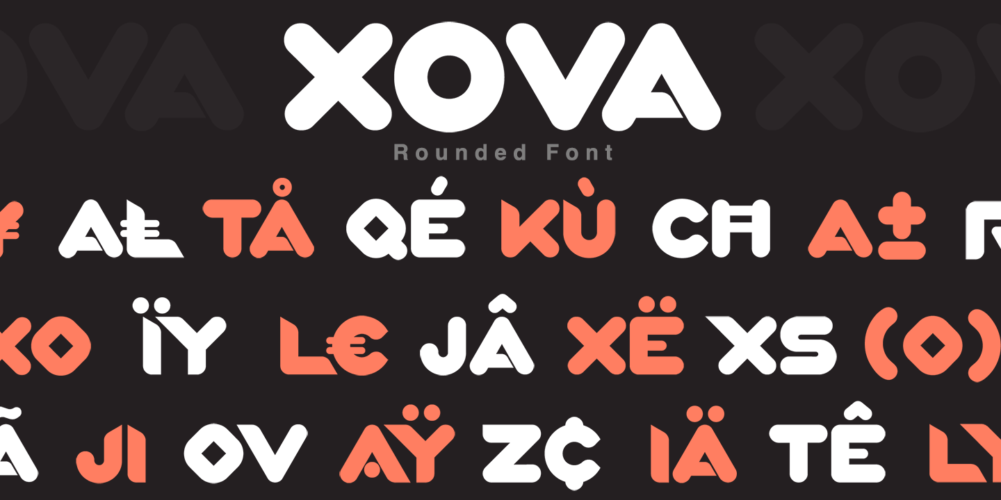 Example font Xova Rounded #5
